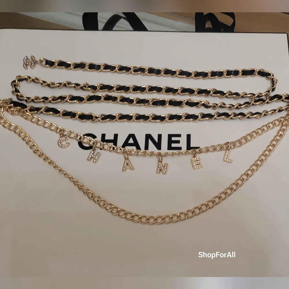 Chanel Gold and Black Chain Belt - Picture 4 of 15